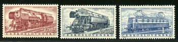 949-951 1956. High denominations. European Timetable Conference for Freight Services. Czech locomotives