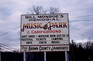 Located at the Bill Monroe Music Park and Campground, Bean Blossom, IN.