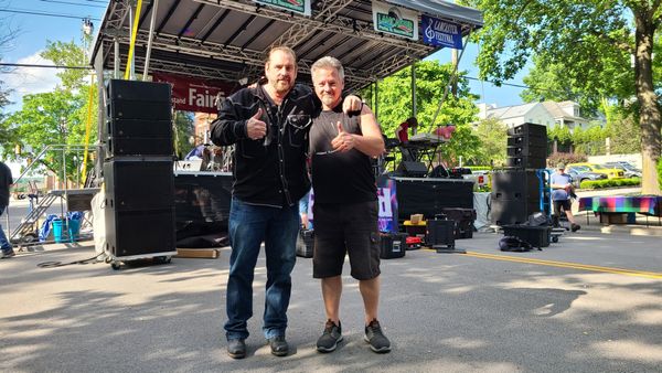 Tim and Actor / Musician Chris Nash at the Lancaster Concert Series 2022 (Attendance record 3500+)