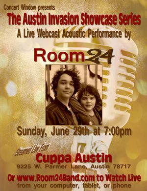 Room 24 Live Webcast June 29, 7pm from Cuppa Austin