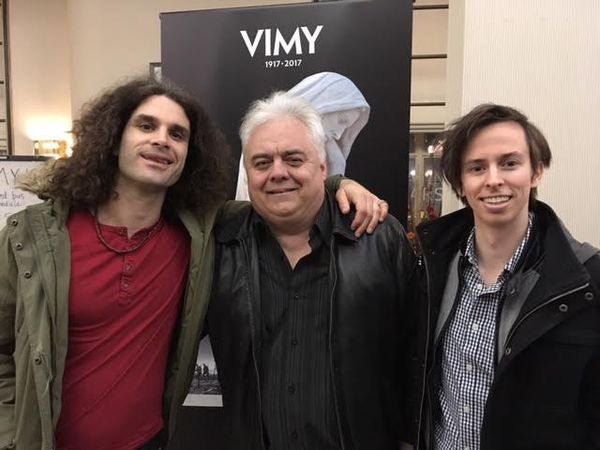 After the Vimy 100 Candlelight Ceremony with Oliver Pigott and Chris MacFarlane.