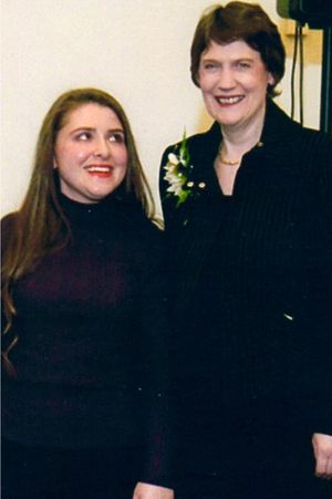 Veronica and The Rt. Hon. Helen Clark, Prime Minister of New Zealand 2008