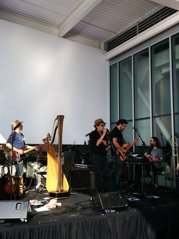 Playing with the band--at least for 3 songs, then my harp just enjoyed being on stage with a Hammond B3