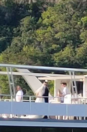 It floats! A wedding on Austin Party Cruises along the Colorado River in Austin with my smaller folk harp.