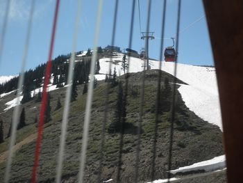 A view through the strings heading up to the summit. I love the great outdoors- and even more, playing the harp outdoors (in the Pacific Northwest I have to clarify, withOUT rain!)