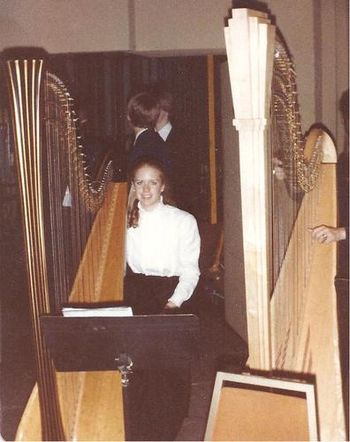 While playing harp for the Dallas Symphony Youth Orchestra my senior year I had the thrill of getting to play a concert with The Dallas Symphony-1982.