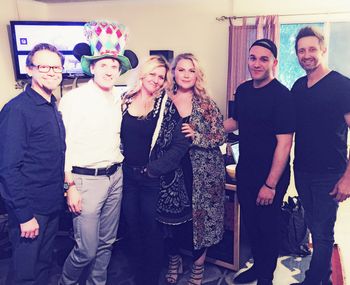 Windy sings on new Disney project with Scott Erickson producing, also pictured, Dan, Scott, Windy, Missi, Luke and David