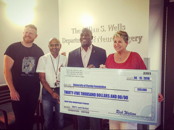 We were VERY pleased to present Dr. Mitchell's lab at the UF Health- Brain Tumor Immunotherapy Program with a check for $35,000 recently. This is our most recently added charity and our main focus right now.