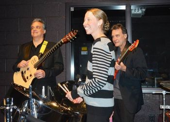 Erbo and the Buzz Factor playing for/with Al Bright for the opening of the Giese Center for the Performing Arts (University of Mount Union). Jeff Neitzke rounded out the quartet on set!