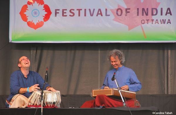 Duo Samskara - Jonathan Voyer, santoor and Shawn Mativetsky, tabla at the Festival of India, Ottawa.