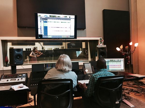 Working on "Crooked Letter Crooked Letter Eye" at the Delta Music Institute, Studio A