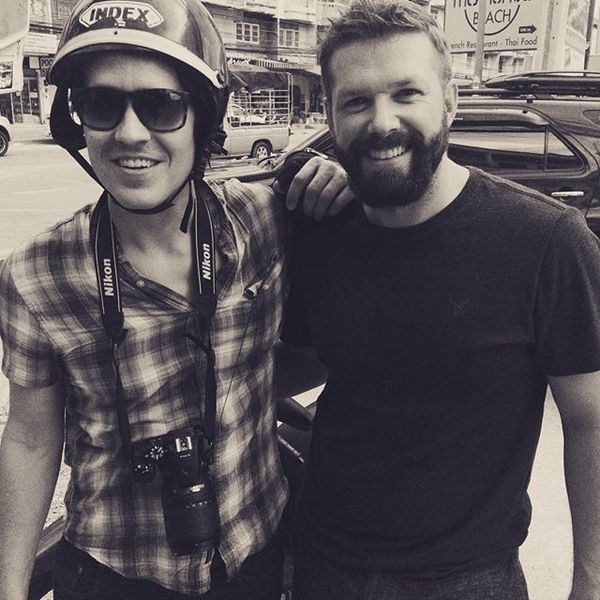 David Zach with Matt Parker after a reconnaissance mission in Southeast Asia.