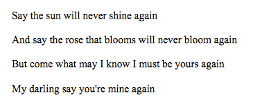 Lyric Sheet, no chord spaces