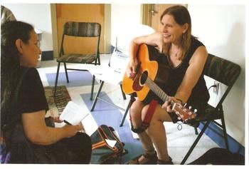 Claudine teaching at Swannanoa Gathering, Asheville NC