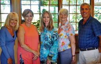 Kim Yuhasz, Marcia Pensa, Penny Crichton, Sharron Russell & Rob Quai - The OTW Art Show at the Quai du Vin Estate Winery July 16, 2017