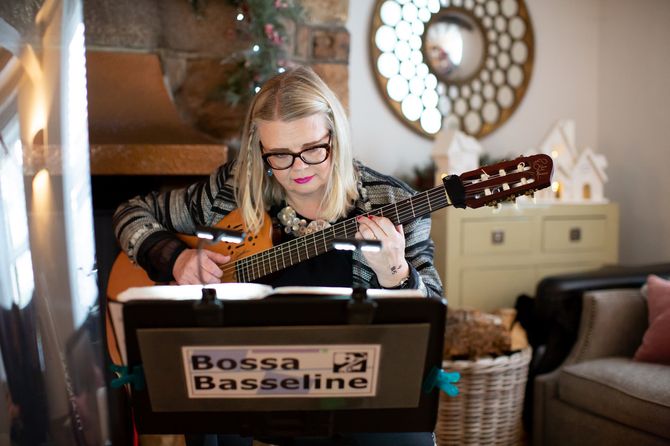 Our Guitarist playing a Special Request for a Wedding. Photo courtesy of Paul Wright Photographer.