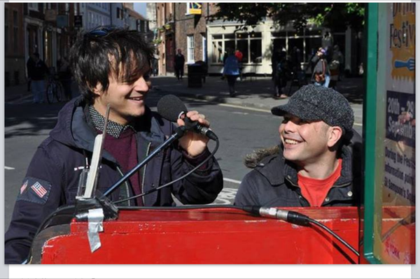 Busking with Jamie Cullum last year.