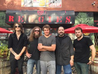 Me and the team pre show opening for Stu Hamm at Reggies Music Joint