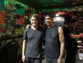 The amazing Greg Howe, after opening for him at Reggies in Chicago.