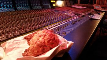 Getting "sconed" before we begin the creative process. Or is it part of the creative process? You be the judge. "Writer of Wrongs, Singer of Songs" is the EP, coming soon.