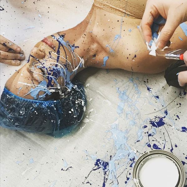 She really did that! Shooting cover art for "A Message in the Mess."