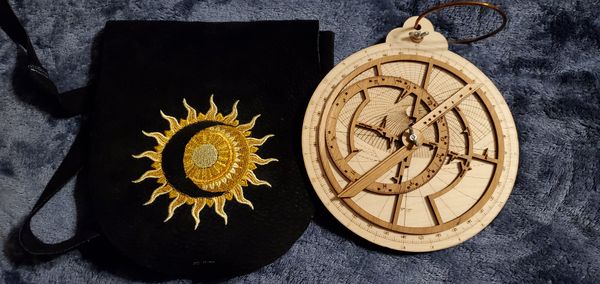 My astrolabe and its pouch