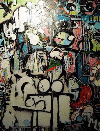 "This relationship of ours is as good as catching frogs at dusk. And that always ends well." 60" X 72" mixed media $3500.00