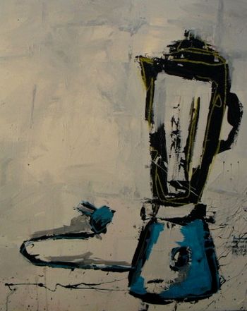 'I think if we blended our thoughts we would be pretty cool. Smooth and cool.' 24" X 30" mixed media