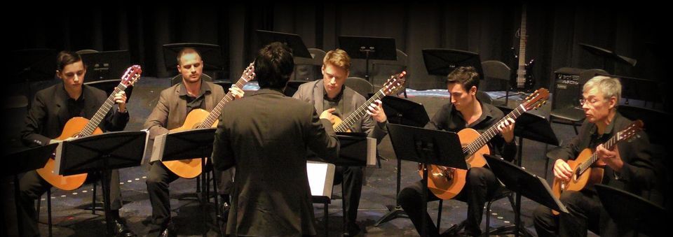 Members of the Sydney Classical Guitar Society in concert.