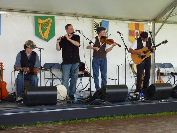 With Full Gael at the Hartford Irish Festival. Gary Palmer (Guitar), Ben Gagliardi (concertina) Max Rainwater (fiddle)