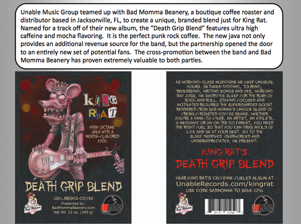 King Rat Custom Coffee Blend
Endorsement