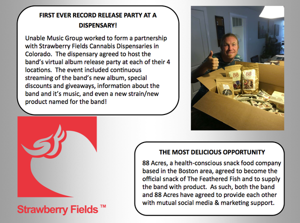 Feathered Fish
88 Acres Endorsement Deal and Strawberry Fields Endorsement and Virtual
Record Release Party