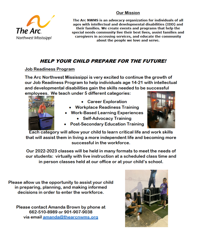 Job Readiness Parent Flyer