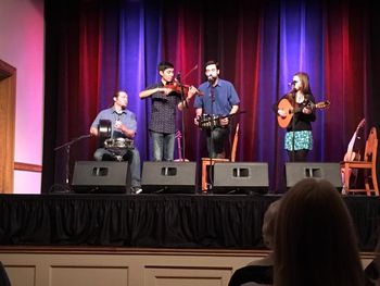 Performing at the Blackstone River Theatre with Lindsay Straw and Kyle Forsthoff, Cumberland, RI. February 6, 2016. Photo by Lachlan Alan.