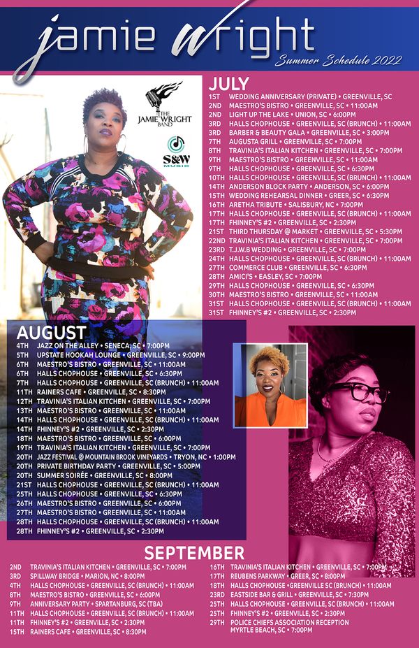 T.J.W.B. Summer Performance Schedule