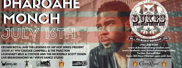 In the past, Four Elements entertainment has worked with many sponsors for their shows, including Deep Thinka Records, Milk and Cookies Entertainment, Verve Dance Studio, and Crown Royal to bring in a number of nationally known artists in the hip hop genre. Working with artists such as Pharoahe Monch, EPMD, and Black Milk, Four Elements has markedly began to attract crowds and fill venues up 1,500+ person capacities.