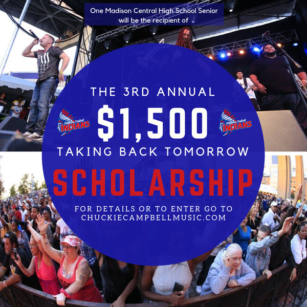 The Taking Back Tomorrow Scholarship Fund awards an annual scholarship to one Madison Central High School student, a college-bound high school senior, based on the demonstrated ability to overcome a life obstacle in pursuit of their higher education. To be eligible for the scholarship, students must attend Madison Central High School and submit a short essay of 500-650 words by April 15th, 2019 to their submissions coordinator or the contact form on this page located below. The essay will be judged by a blind committee according to a specialized rubric. The scholarship can only be awarded to seniors who graduate. The recipient will receive a check of $1,500 at the opening of the Fall 2019 Semester, written to the Bursar of the college of their choice in the name of Chuckie Campbell Music. Second and Third Places will receive $20 gift cards for their work and be recognized along with the winner in Bryant & Stratton College's Buffalo Campus Student Newspaper, The Voice. Please download the following documents by clicking on the red text below for further information on the Taking Back Tomorrow Scholarship Fund.