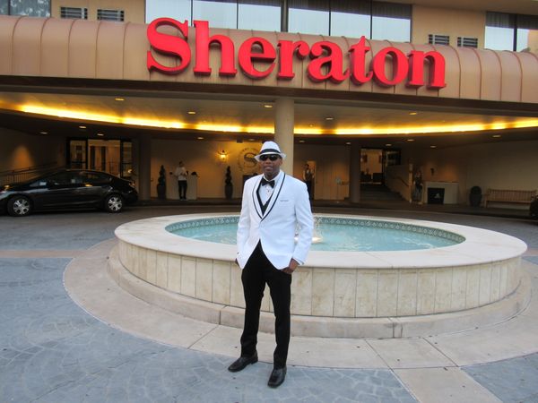 On my way to the Red carpet event for Independent artists. This event was April 2018 in Los Angeles CA.