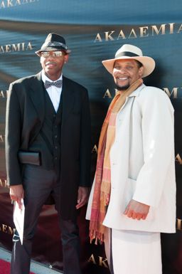 Sphere TU & DJ Trouble Enuff's Red carpet photo at Akademia awards event located in Los Angeles, CA