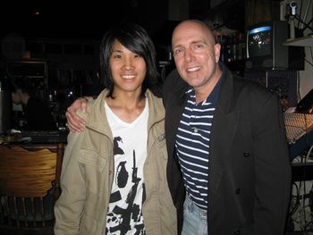 Gary with young and upcoming Jazz Guitarist David Hideaki who was visiting the USA from Australia. We had a nice time talking about guitarists and enjoying a Jazz Quartet at Steamers Cafe`.