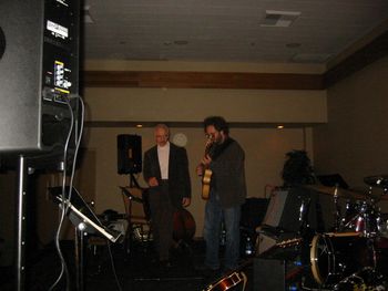 World Class Jazz guitarist Anthony Wilson & John Pisano at sound check.