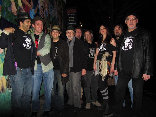 Left to right: Mikie Lee Prasad, Chris Franklin, Che Prasad, Dr. Bob, Bongo, Mark Carrabello, Tippy Canoe, Dan Stanton, Chris Burns