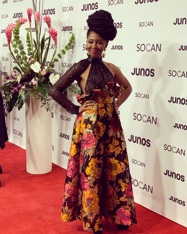 Chelsea Stewart - Juno Awards 2019
Dress by Canadian designer Stephan Caras