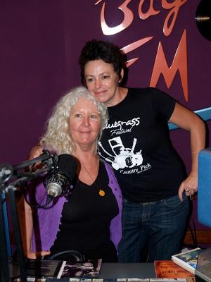 Sista Mary in the BayFM studio with Nad Budge from The Stetson Family