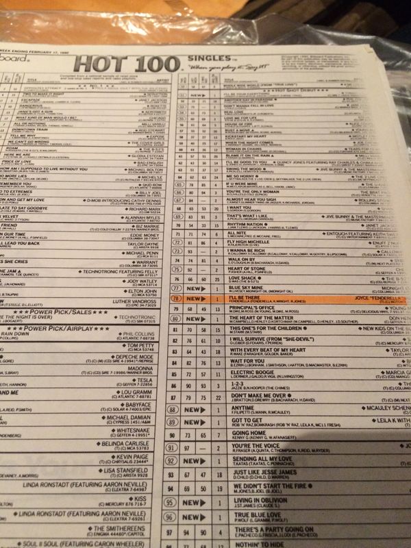 "I'll Be There" enters the Billboard Hot 100
