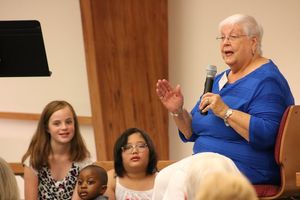 Rev. Sylvia Mill, speaking during the Children's Moment.