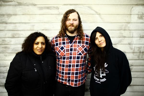 Helms Alee is:
Dana James - Bass, Vocals
Ben Verellen - Guitar, Vocals
Hozoji Matheson-Margullis - Drums, Vocals