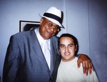 Chucho Valdés (Jurado del Tercer Premio Iberoamericano SGAE de Latin Jazz) y José Luis Madueño (La Habana, 2002).
