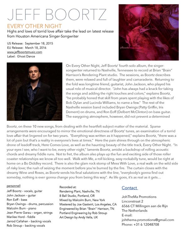 New One Sheet for Upcoming European Radio Promo