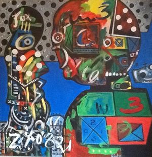 'Big Head' by James Rake (Acrylic on canvas)